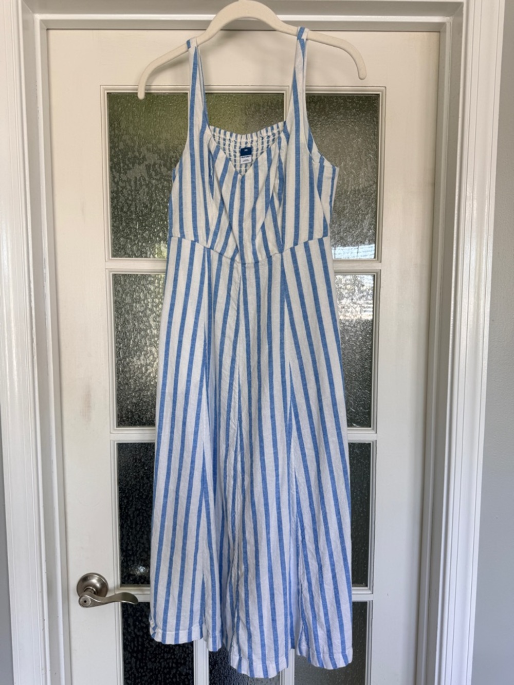 Women’s Blue and White Stripe One-Piece Dress